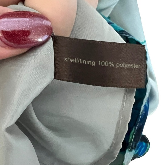 The Limited Strapless Floral Satin Boning Pleated Lined Dress, Size 8 - Picture 11 of 11